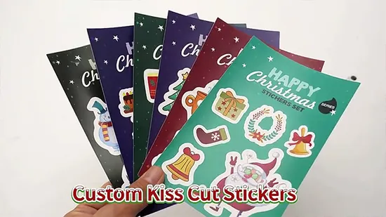 Foglio di adesivi personalizzati A4 in vinile impermeabile con taglio a bacio
